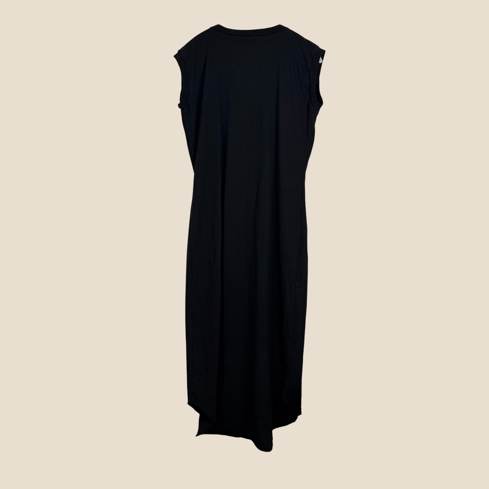 Frank & Eileen Cory Vintage Muscle Tee Maxi Dress Womens L Black Raw Hem Cotton - Picture 6 of 12